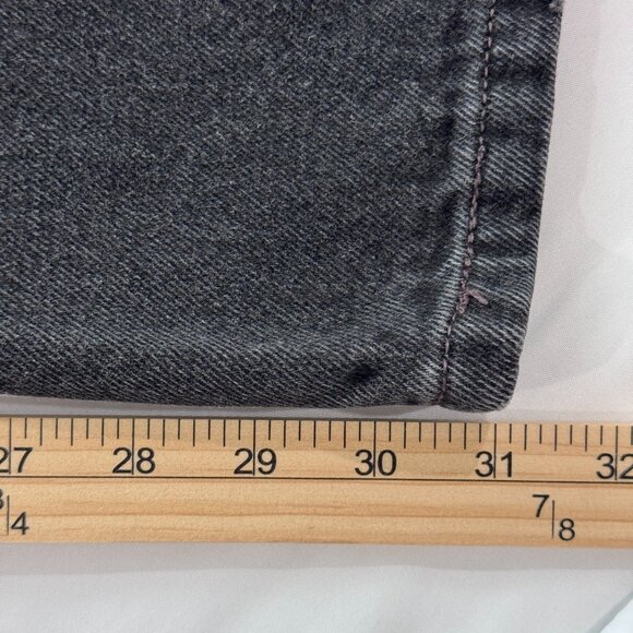 Vintage Levi's 505 Jeans Men's Size 33x32 Black Regular Fit Stretch Cotton Blend - Picture 9 of 10